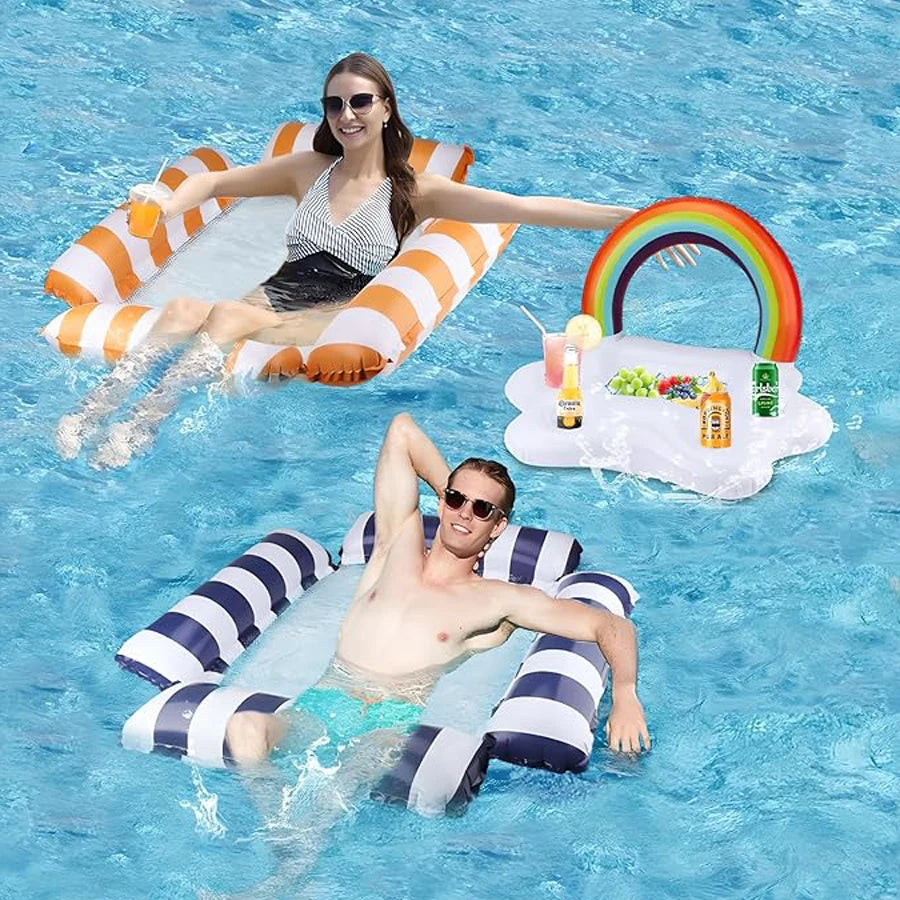 Ultra-Portable Inflatable Swimming Beds for Pool & Beach Fun