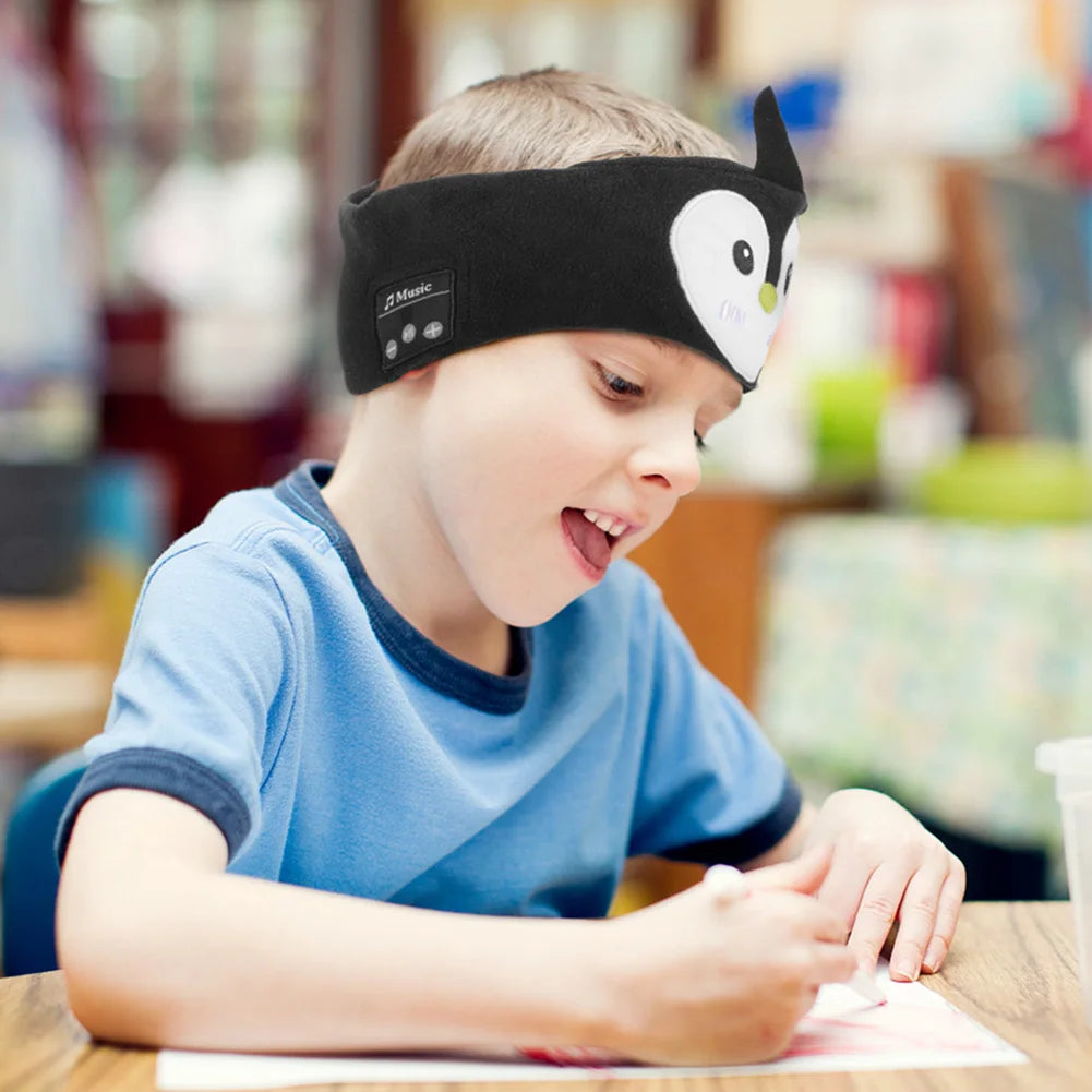 Children's Cute Cartoon Bluetooth Music Headband Earphones
