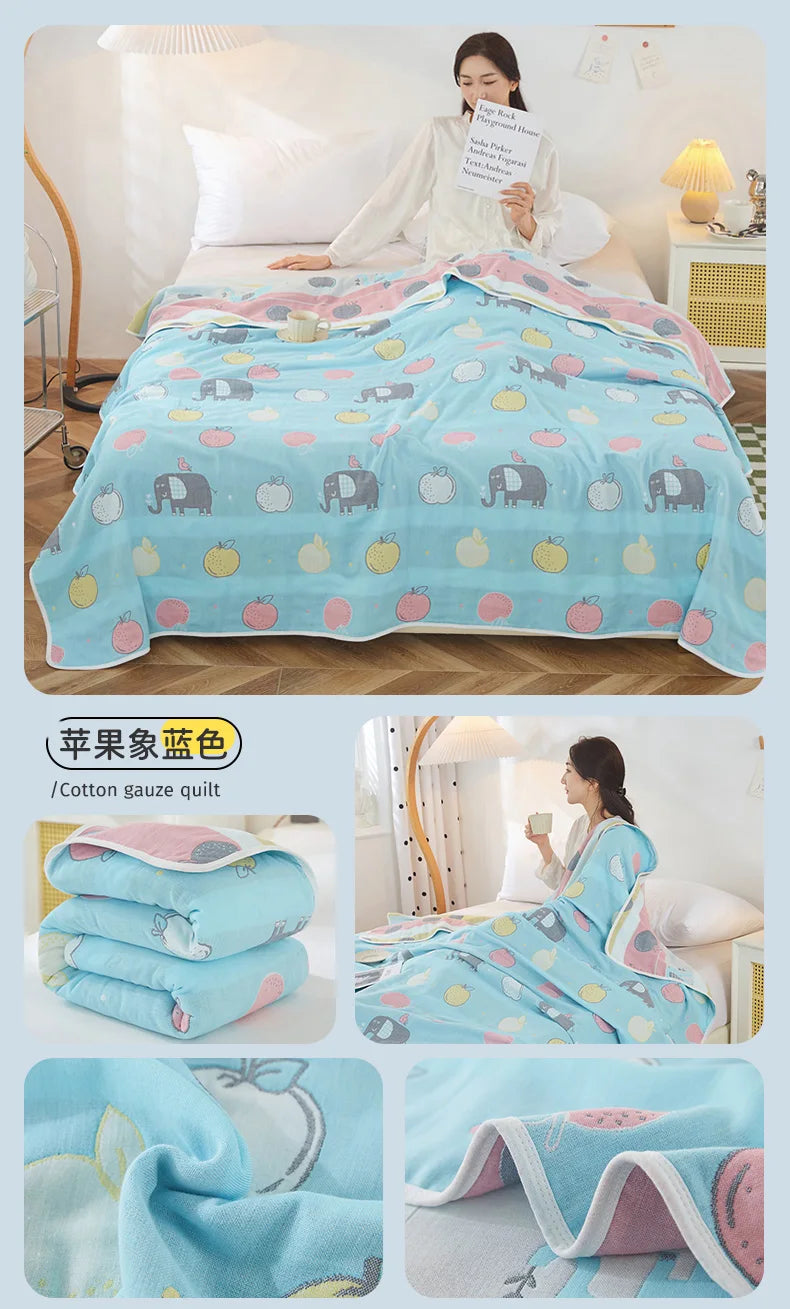 Breathable Summer Quilt | Multi-functional Cotton Towel Blanket