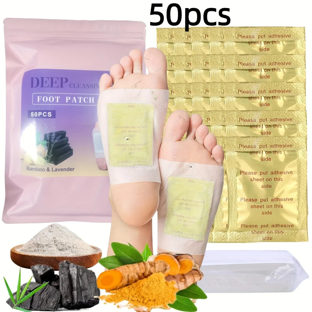 Natural Detox Foot Patches for Stress Relief & Deep Sleep