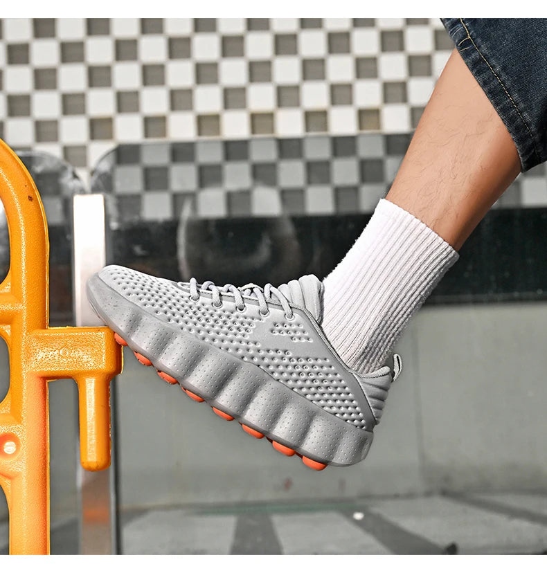 Men's Casual Thick Sole Sneakers | Breathable Summer Walking Shoes