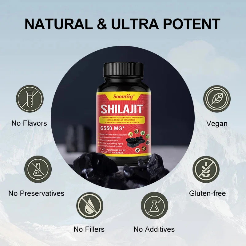 Pure Himalayan Shilajit Capsules | Support Healthy Aging & Recovery