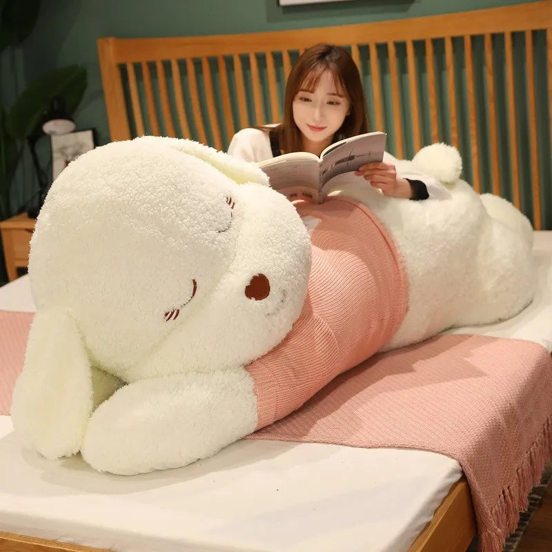 Lovely Giant Plush Dog Pillow | Soft Sweater Dog Stuffed Toy
