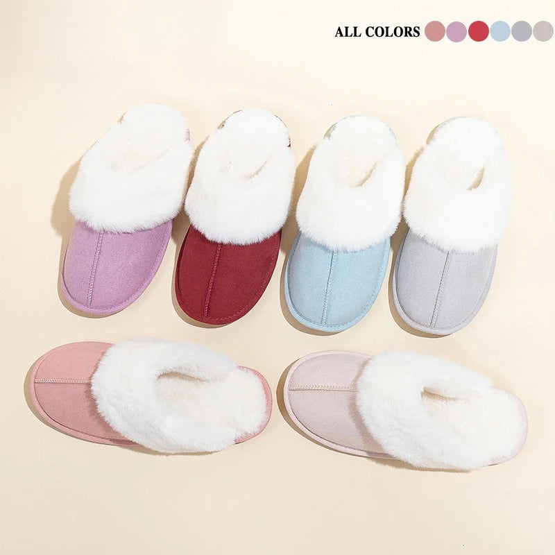 Cozy Women's Fuzzy Lined Indoor Slippers | Warm Anti-Slip Comfort