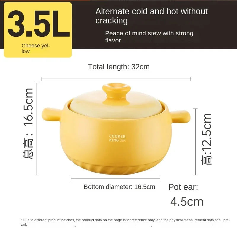 High-Temperature Resistant Ceramic Casserole Pot for Gas Stoves