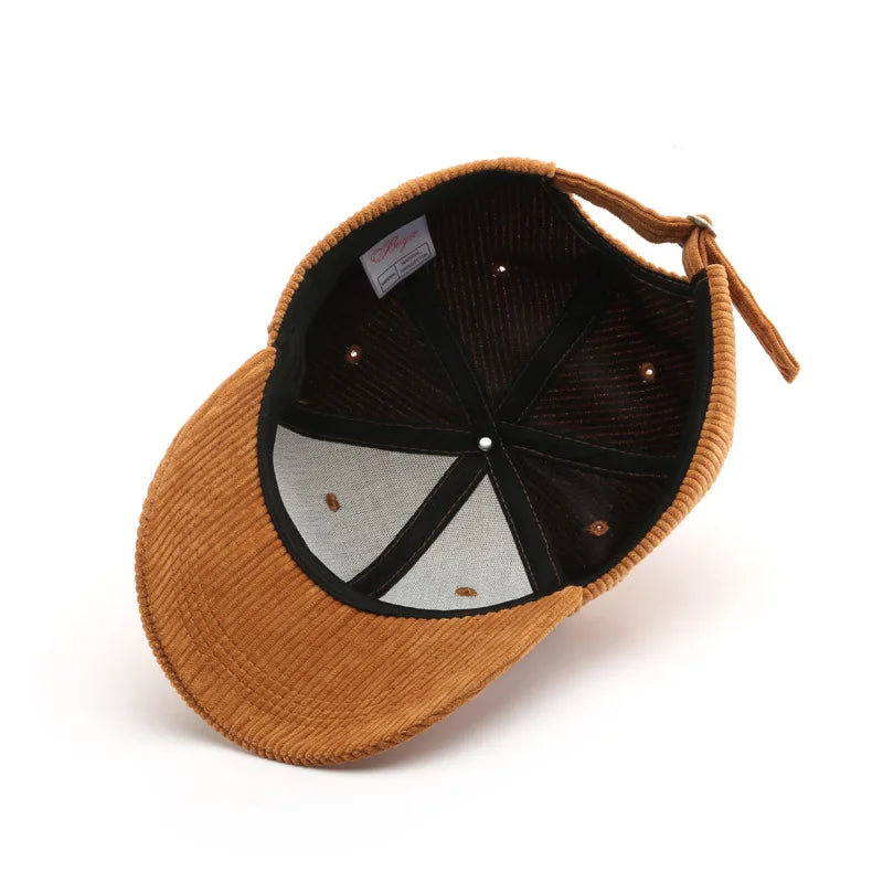 Corduroy Baseball Cap | Adjustable Unisex Sport Sunhat for All Seasons