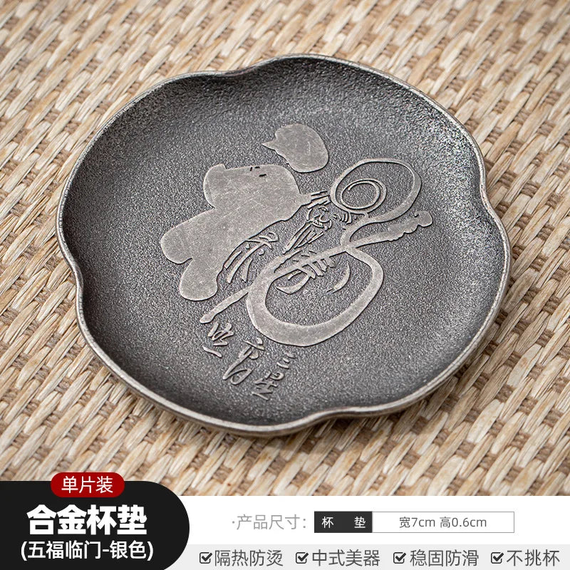 Zen Antique Coasters | Elegant Heat Insulation Tea Accessories
