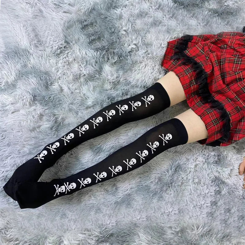 Gothic Knee-High Socks | Dark Festival & Cosplay Stockings