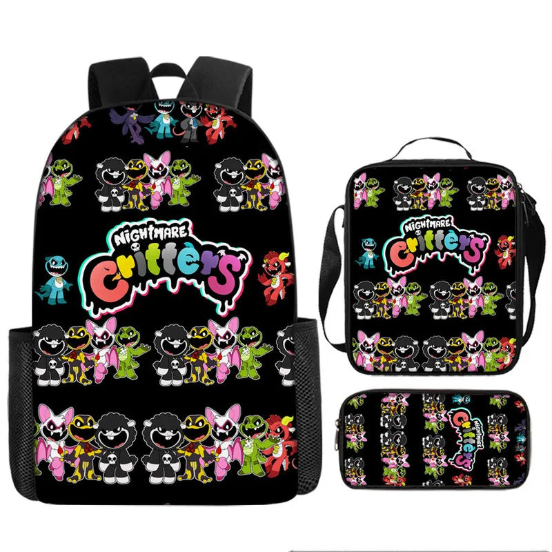 3-Piece Horror-Themed Backpack Set | Unique School Essentials