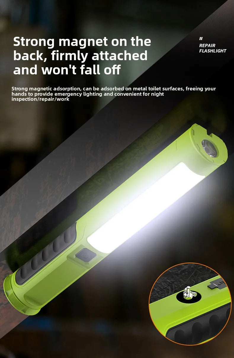 Dual-Side COB Foldable Work Light | Super Bright Emergency Flashlight