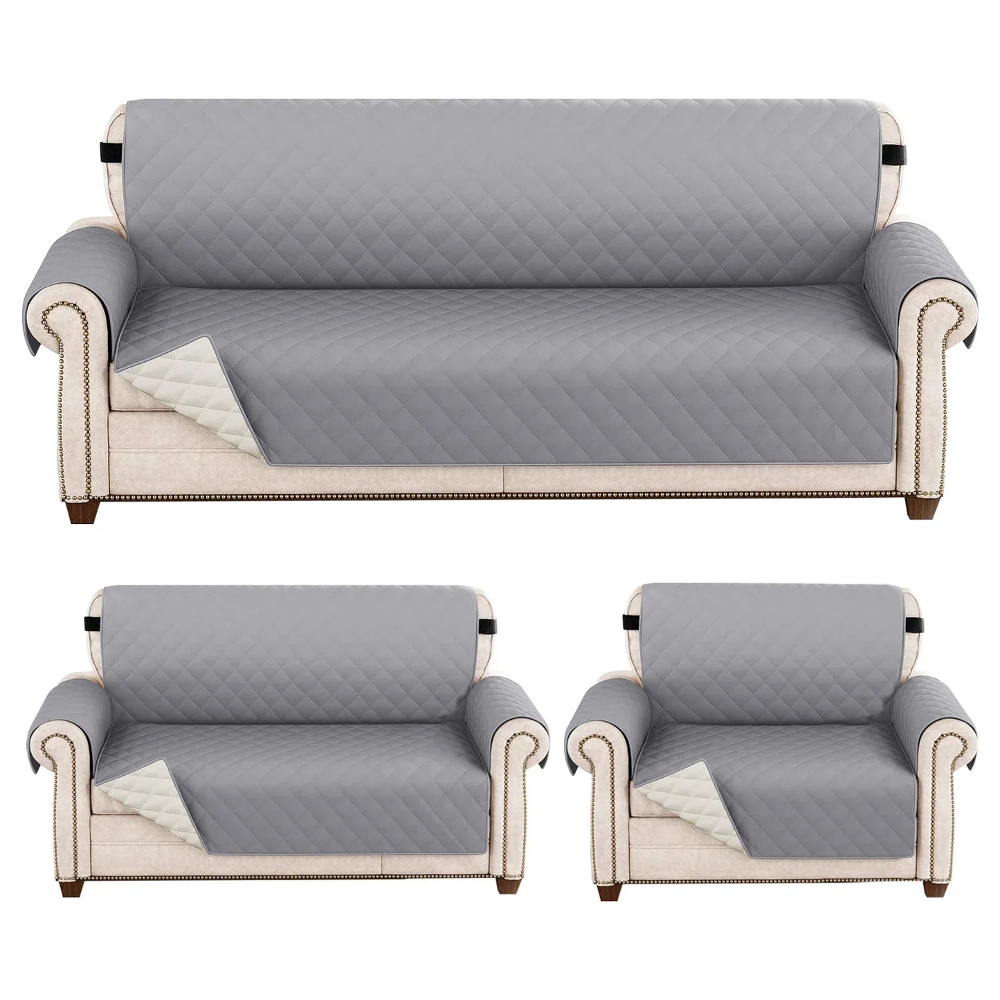 Waterproof Pet-Friendly Sofa Cover | Modern Diamond Pattern Slipcover