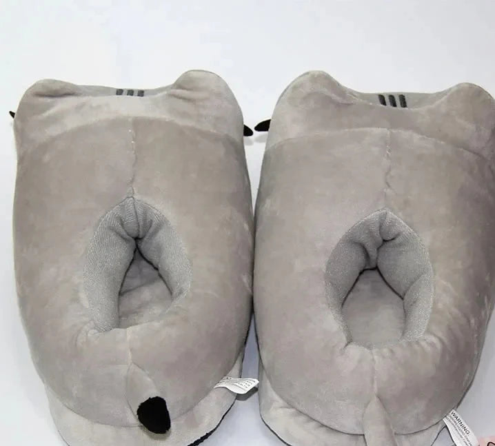 Cartoon Cat Plush Slippers | Cozy Anime Indoor Winter Shoes