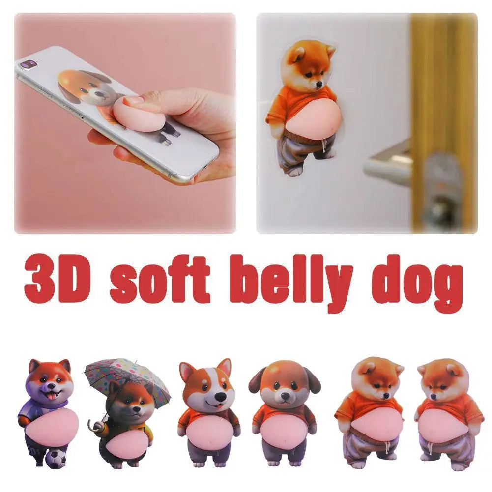 Cute Puppy 3D Puffy Stickers | Squeezeable Soft Dog Decor