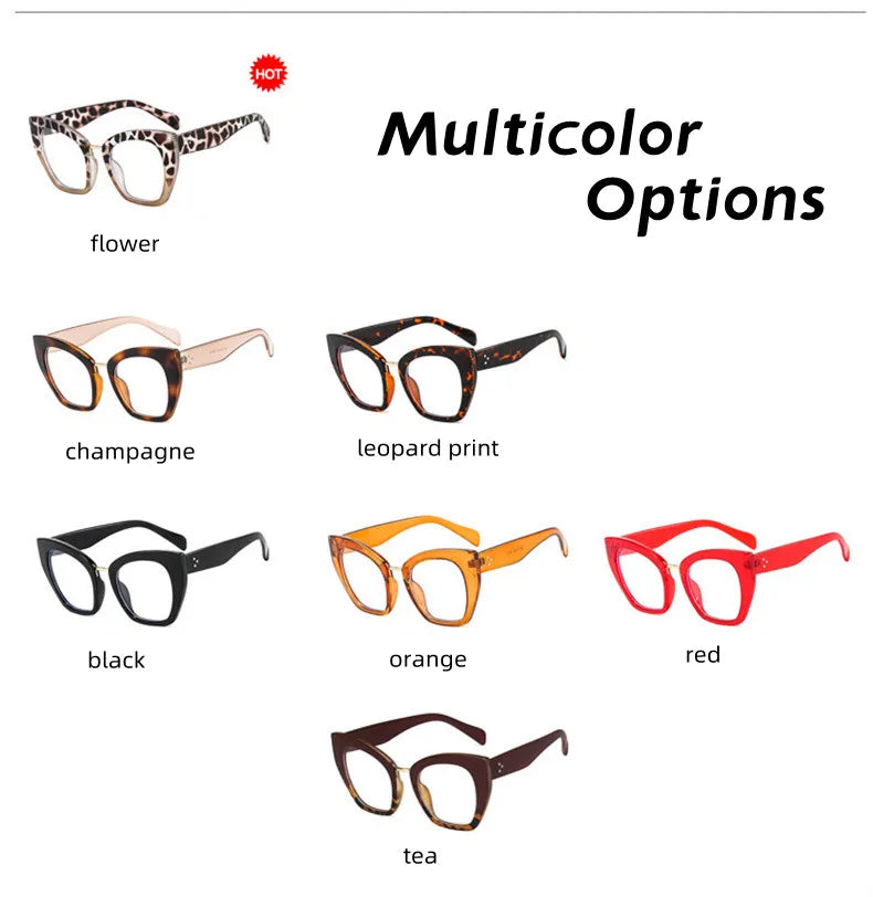 Stylish Oversized Anti Blue Light Reading Glasses for Women