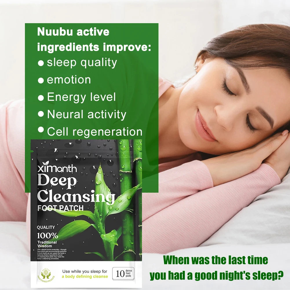Natural Detox Foot Patches for Stress Relief & Deep Sleep