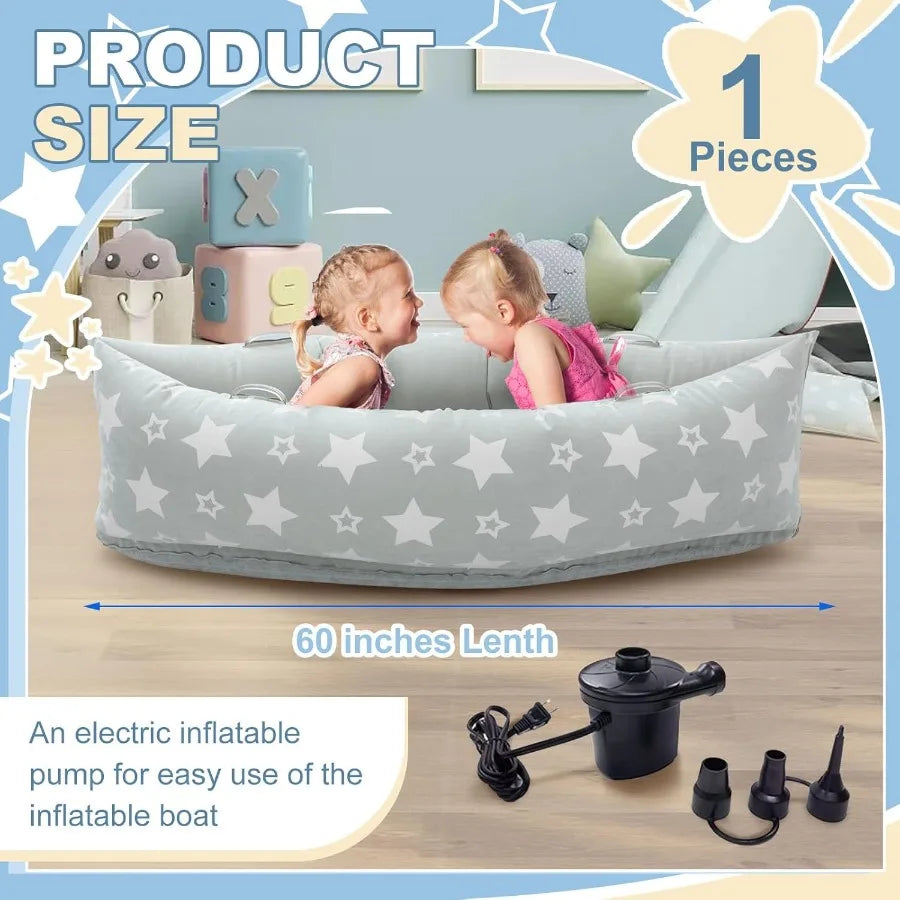 60 Inch Inflatable Pea Pod Canoe | Sensory Calm and Play Toy