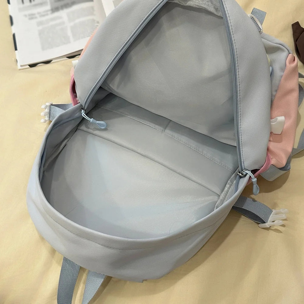 Cute Lightweight Women's Two-Piece Backpack Set for School