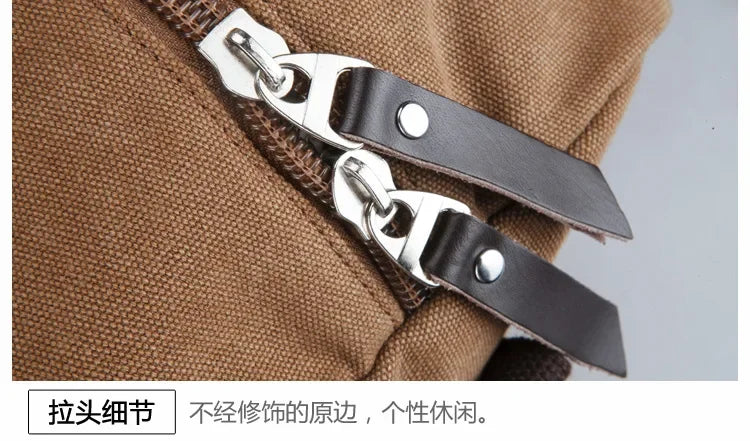 Large Capacity Casual Men's Canvas Travel Handbag | Lightweight Shoulder Bag