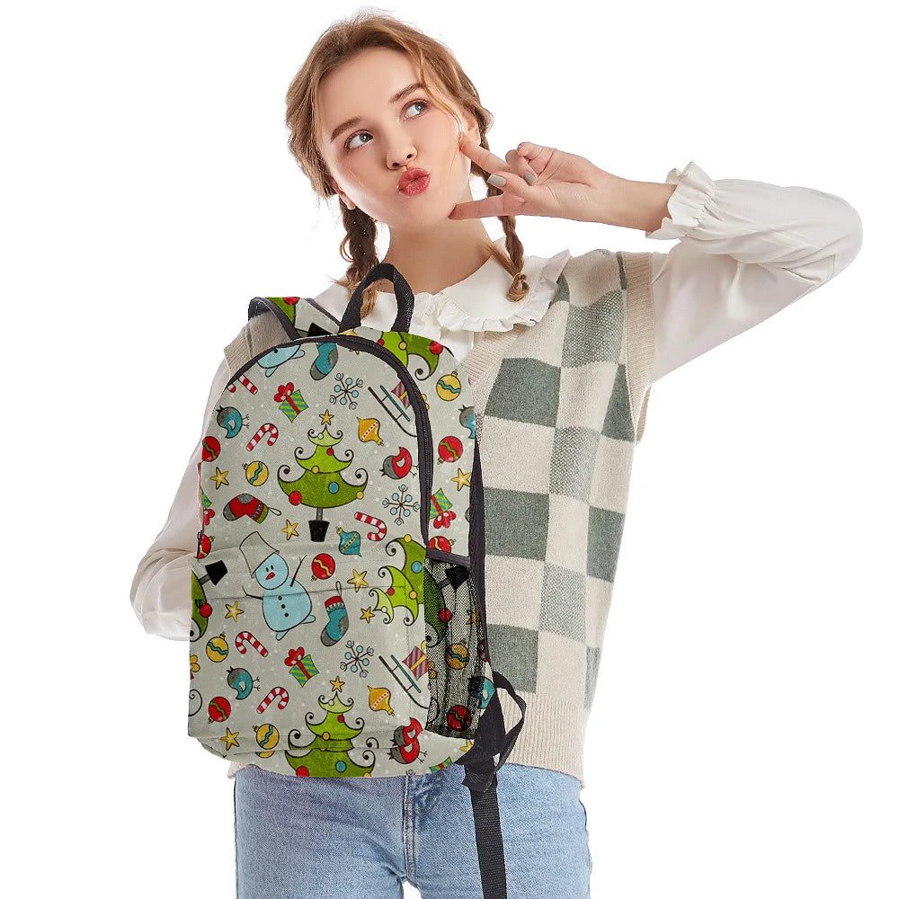 3-Piece Cartoon Panda School Backpack Set for Students