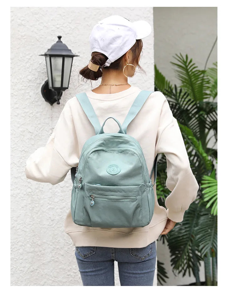 Women's Nylon Oxford Backpack | Stylish Small Rucksack