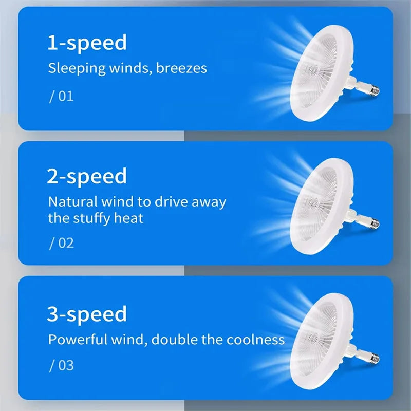 2 In 1 Adjustable Ceiling Fan Lamp | Modern Dimmable Light