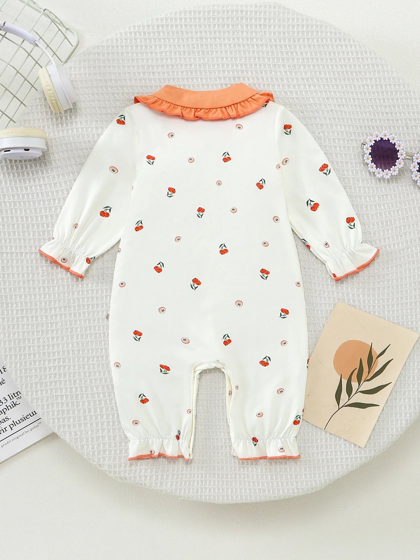 Cute Pumpkin Print Infant Romper | Adorable Baby Halloween Outfit