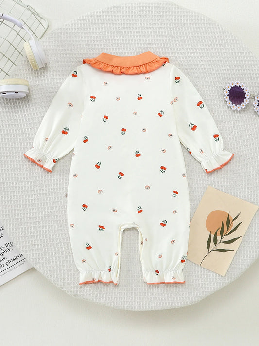 Mameluco de bebé con estampado de calabaza | Bonito traje de Halloween para bebé