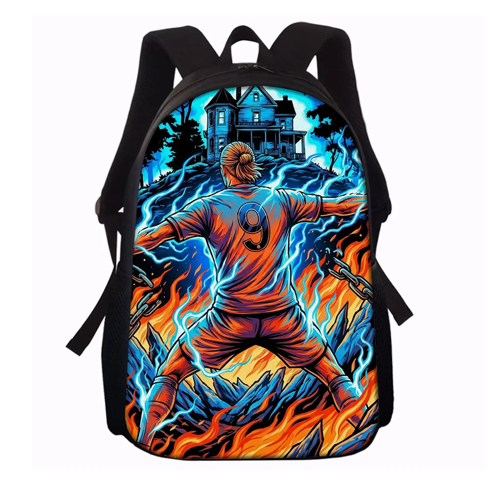 Large-Capacity Soccer Star Pattern Backpack Set | Casual Style