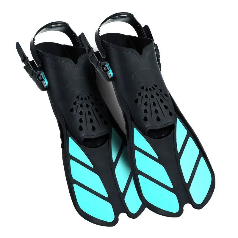 Unisex Swim Training Fins | Adjustable Short Foot Pocket Design