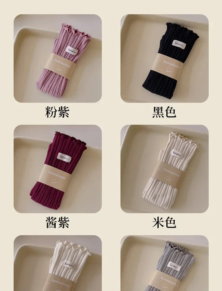 Colorful Ruffle Socks for Women | Cute Autumn Winter Fashion
