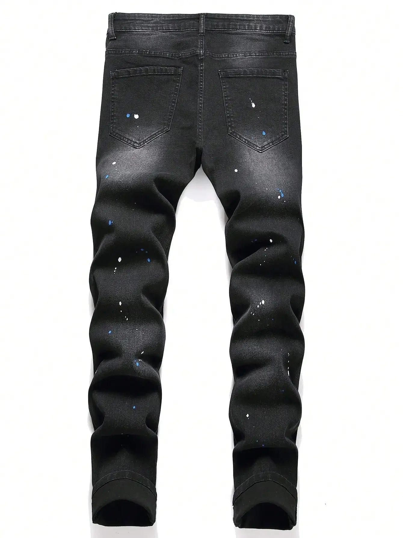 Men's Stretchy Skinny Denim Jeans | Ripped Casual Pants