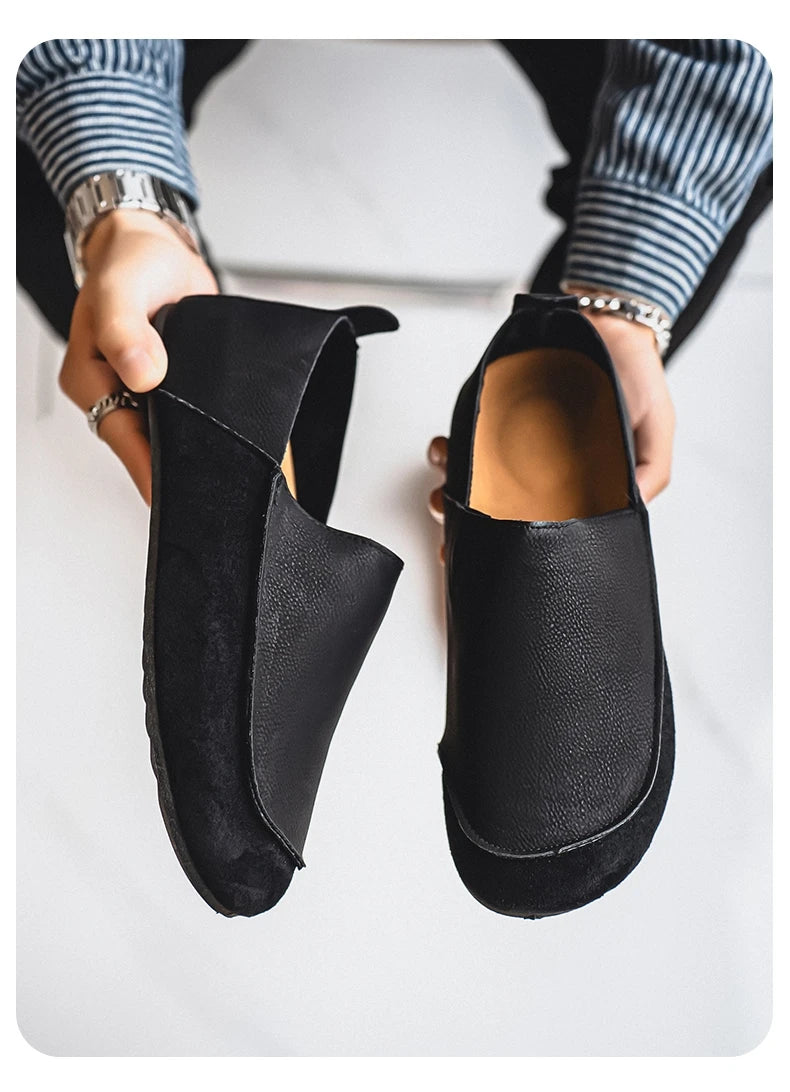 Men's Casual Walking Loafers | Soft Leather Comfort Shoes