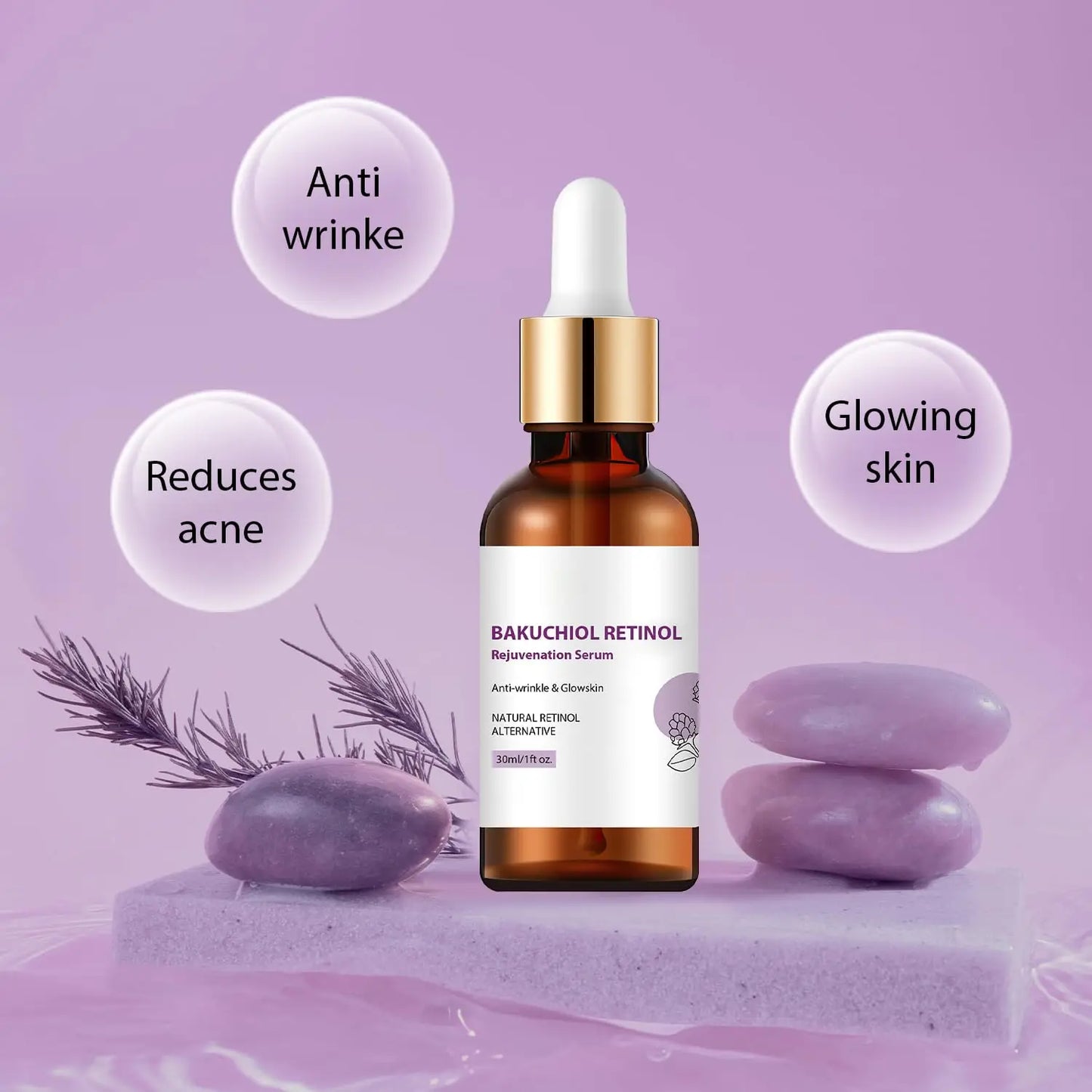 2PCS Bakuchiol Retinol Rejuvenation Serum for Youthful Skin