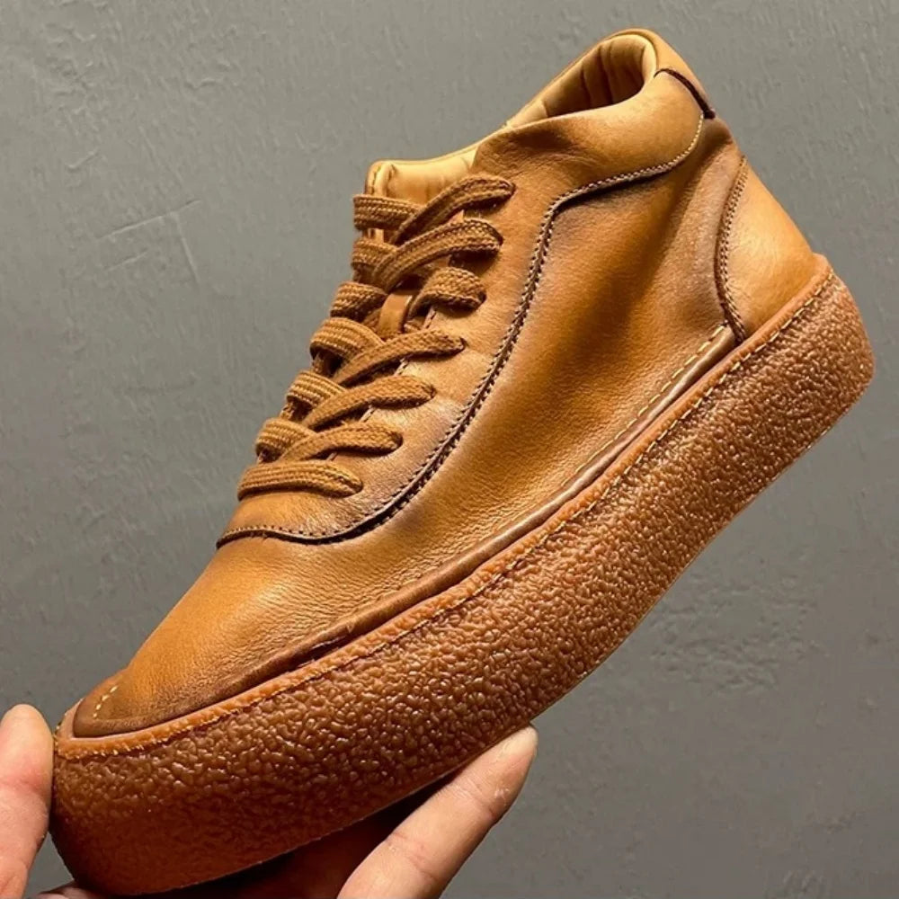 Comfortable High Top Green Boots for Men | Autumn Winter Footwear