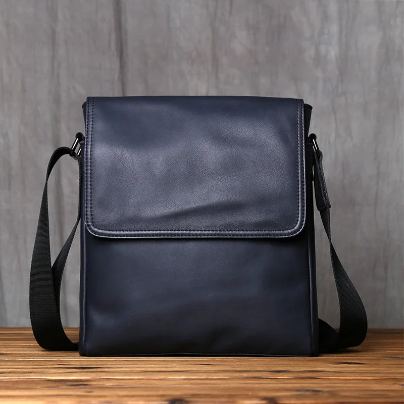 Bandolera de cuero casual para hombre | Diseño espacioso tipo bandolera