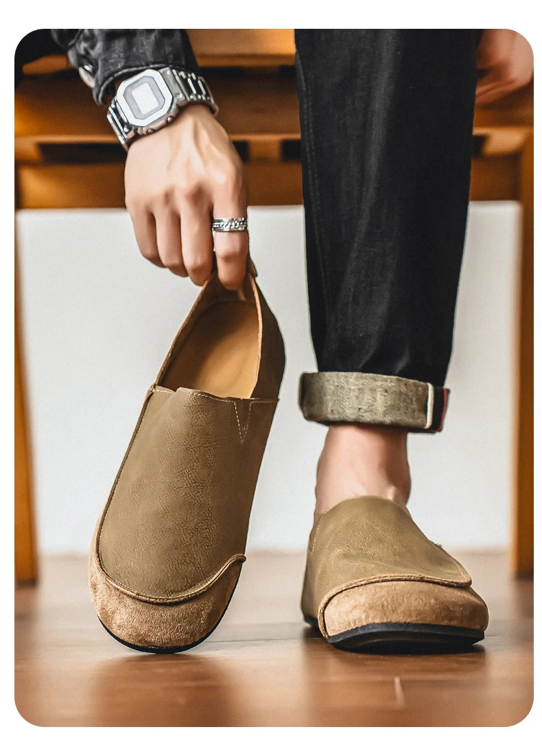 Men's Casual Walking Loafers | Soft Leather Comfort Shoes