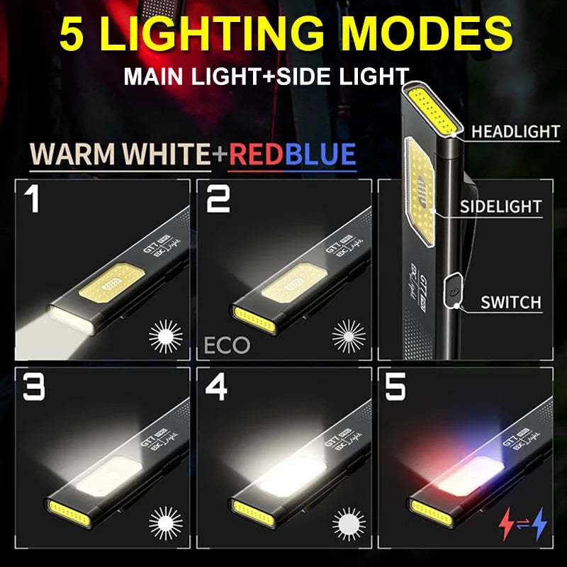 Multi-Functional LED Flashlight | Rechargeable Work Light & Camping Tool