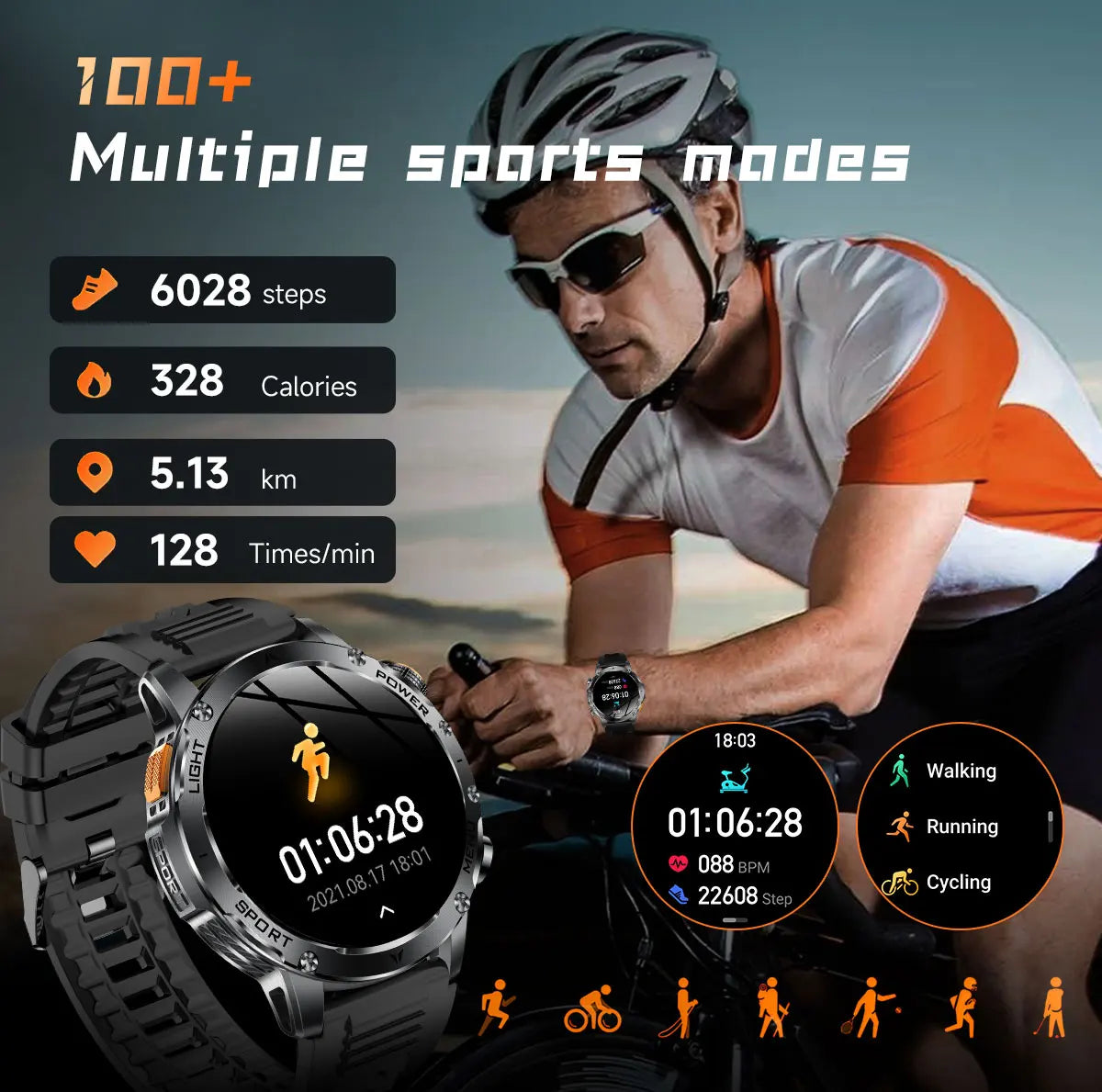 Rugged Military Smart Watch with GPS | Ultimate Fitness Tracker