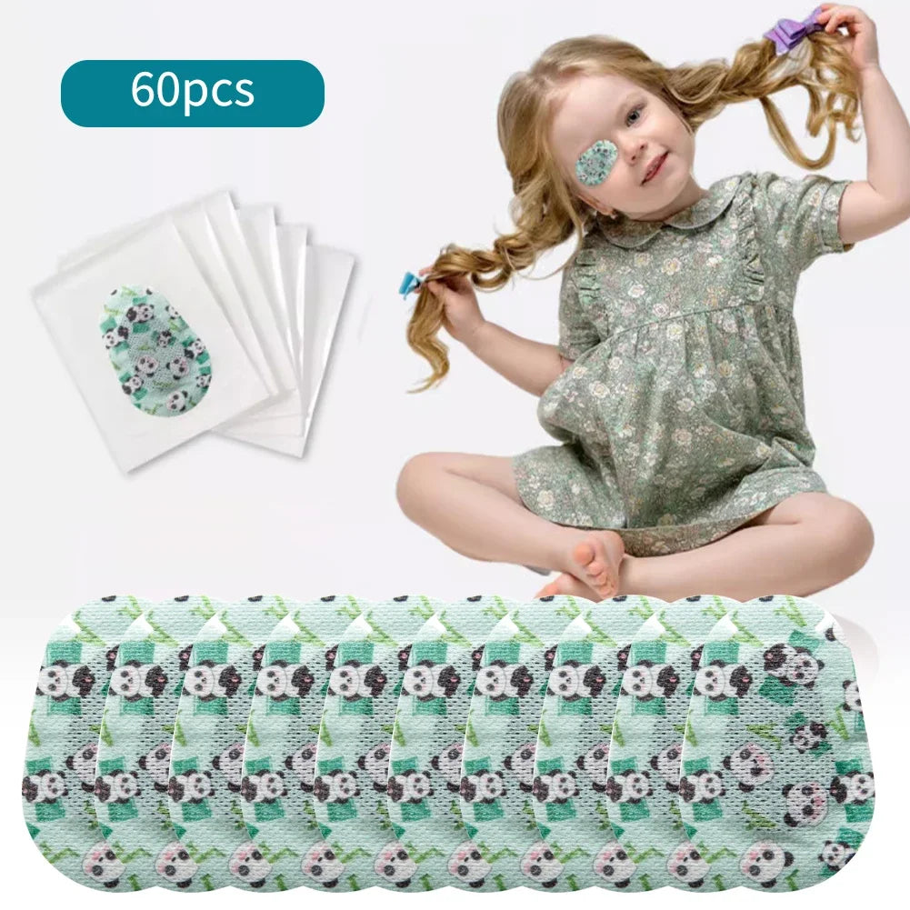 60Pcs Cartoon Amblyopia Eye Patches for Kids | Vision Care