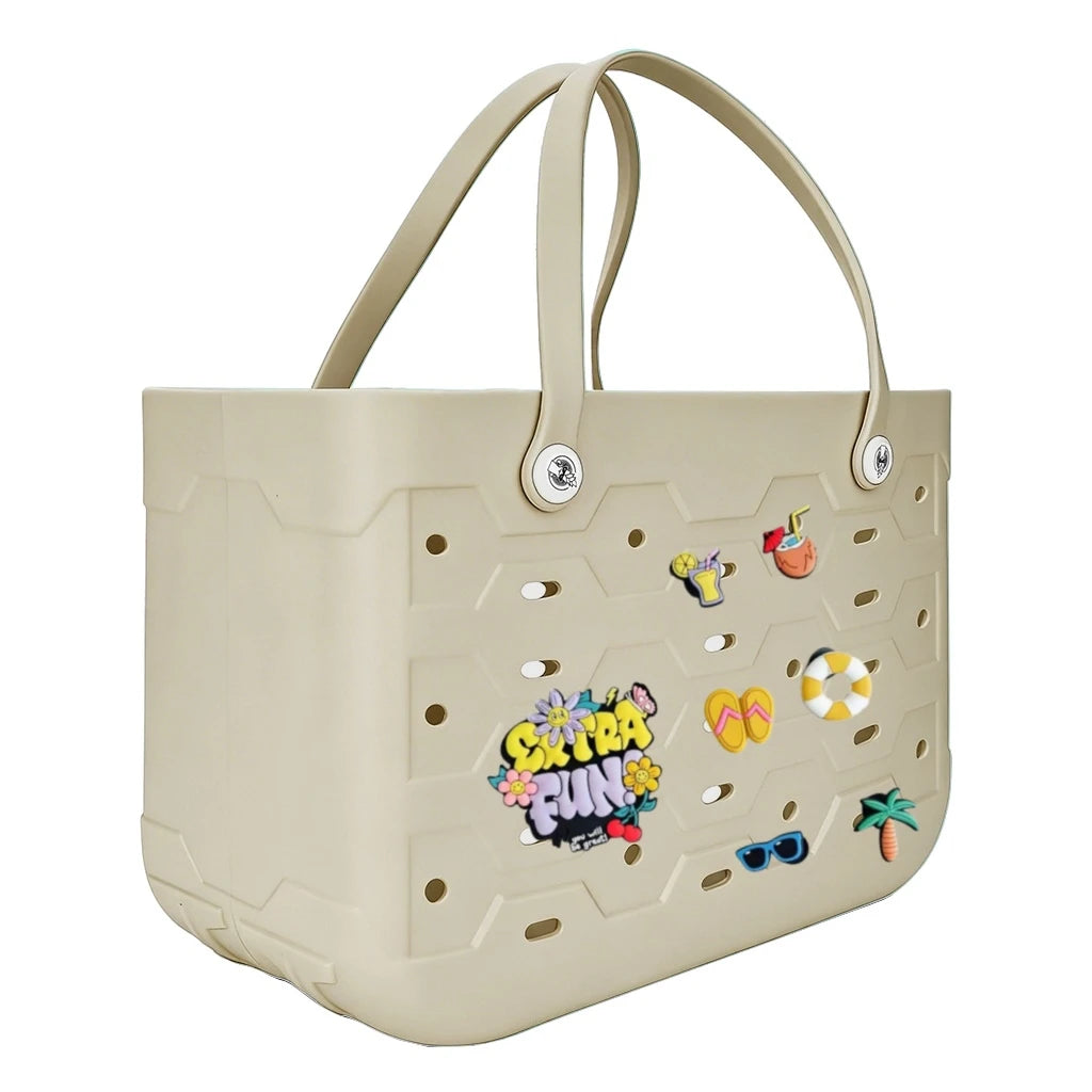 Fashionable Waterproof Beach Bag | Stylish EVA Solid Color Tote