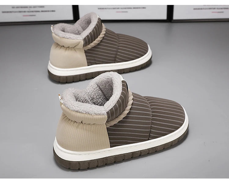 Men's Warm Plush Snow Boots | Cozy Mid-Calf Ankle Winter Shoes