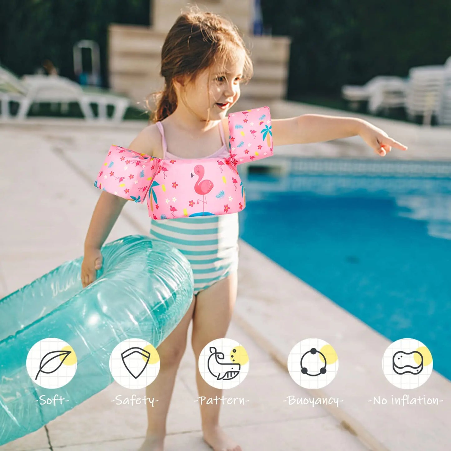 Kid Safe Swim Foam Float Arm Sleeve | Portable Swimming Aid