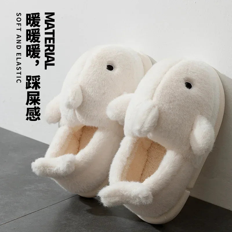 Cozy Shark Pattern Home Slippers for Men & Women | Warm Comfort