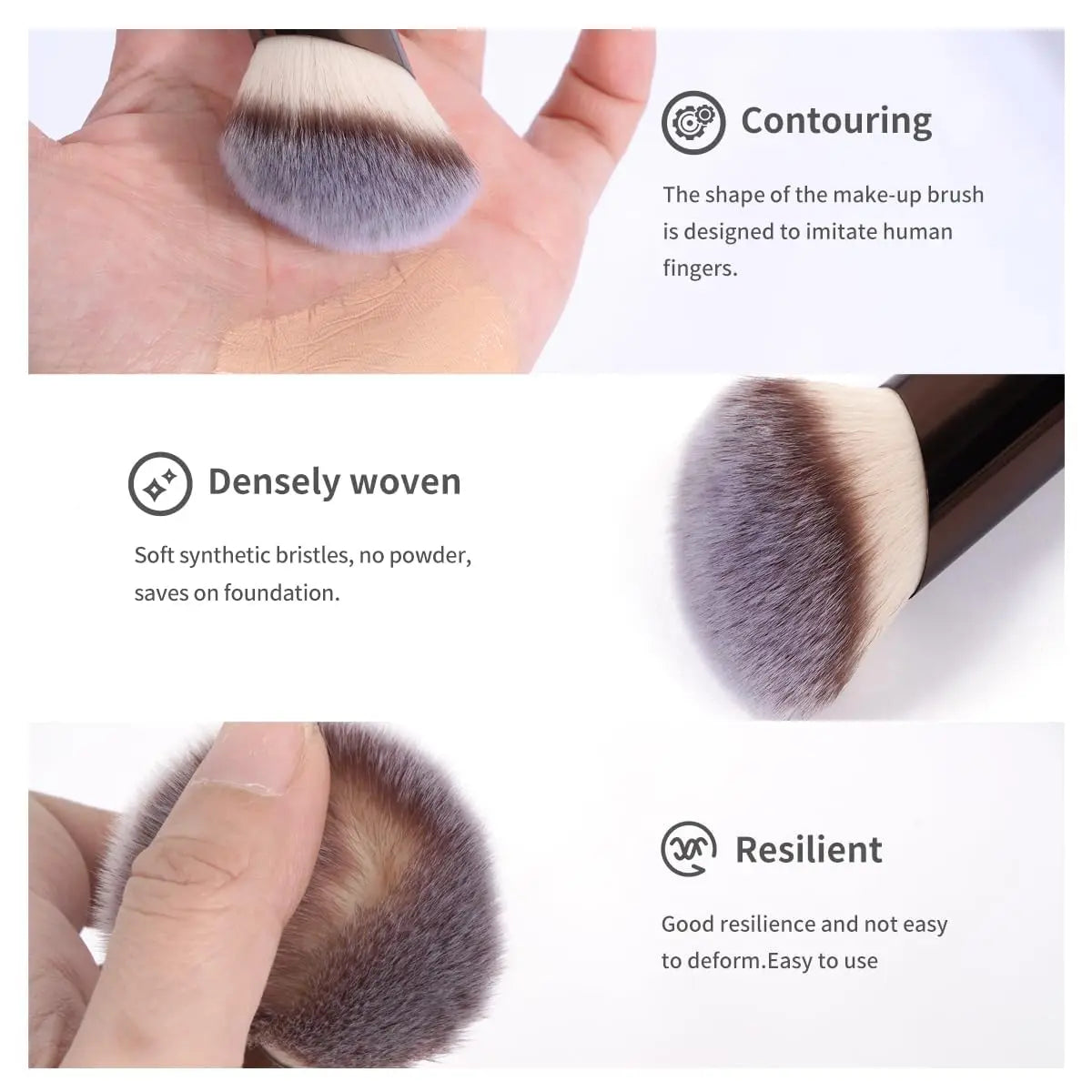 5 PCS Double-Ended Kabuki Makeup Brush Set | Perfect for Blending 2026