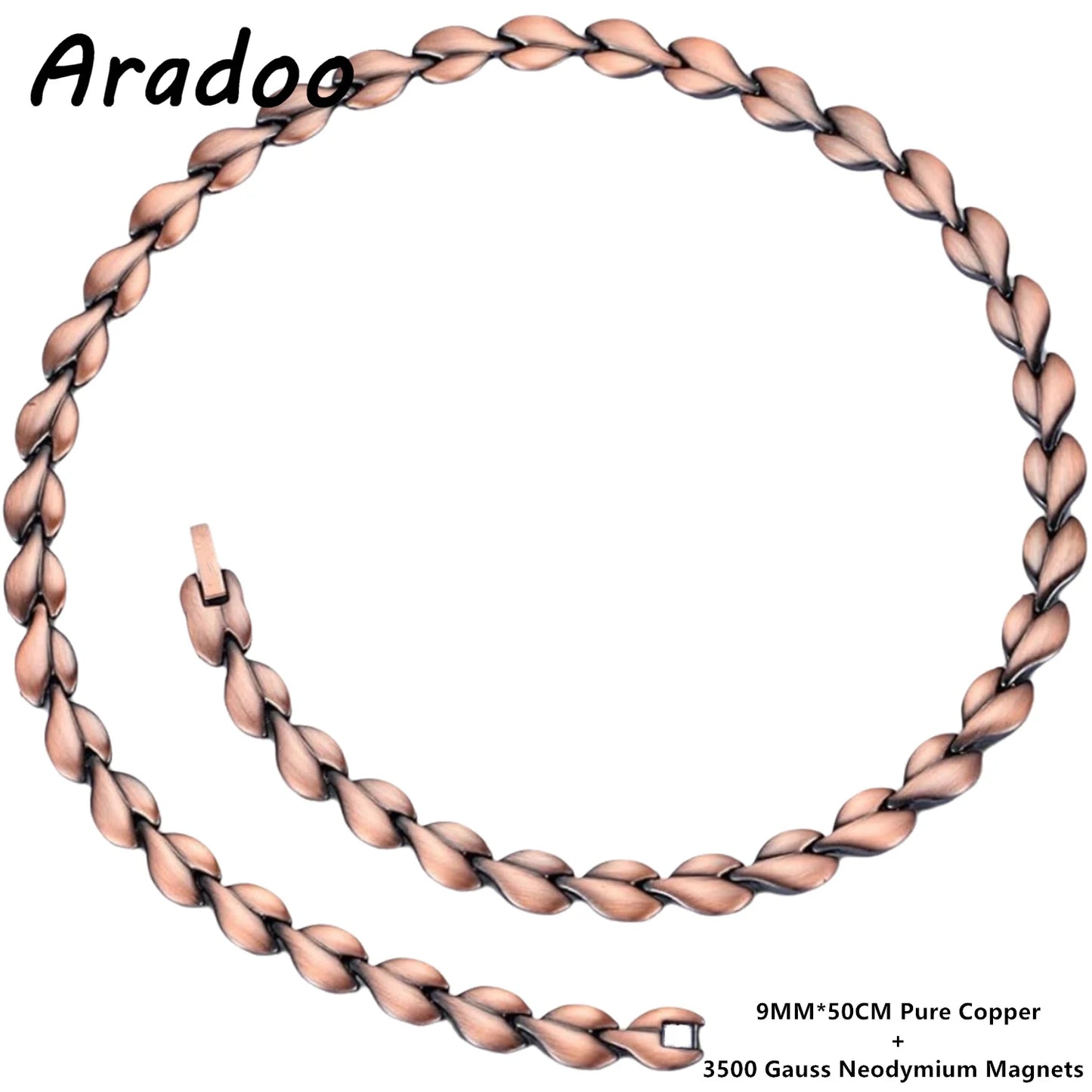 Magnetic Copper Necklace for Women | Leaf-Shaped Jewelry Gift
