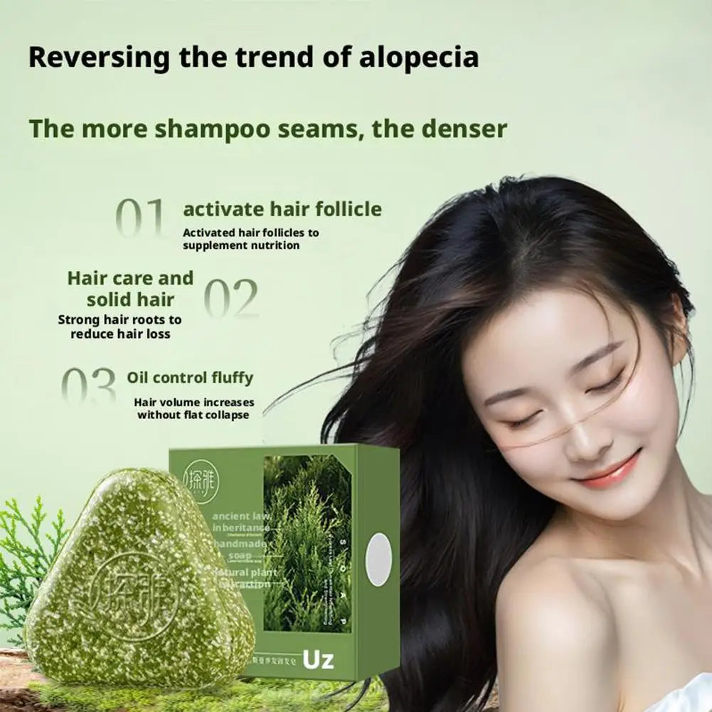 Natural Solid Shampoo Bar for Hair Growth & Strengthening