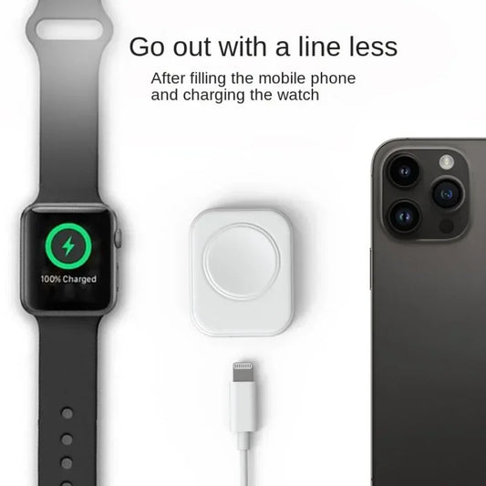 Estación de carga inalámbrica portátil para smartwatch | Comodidad de doble base