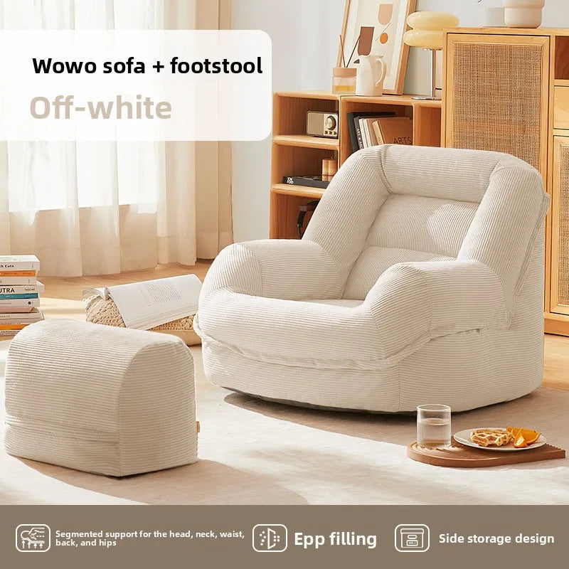 Cozy Lazy Sofa with Footstool | Perfect Winter Lounge Chair