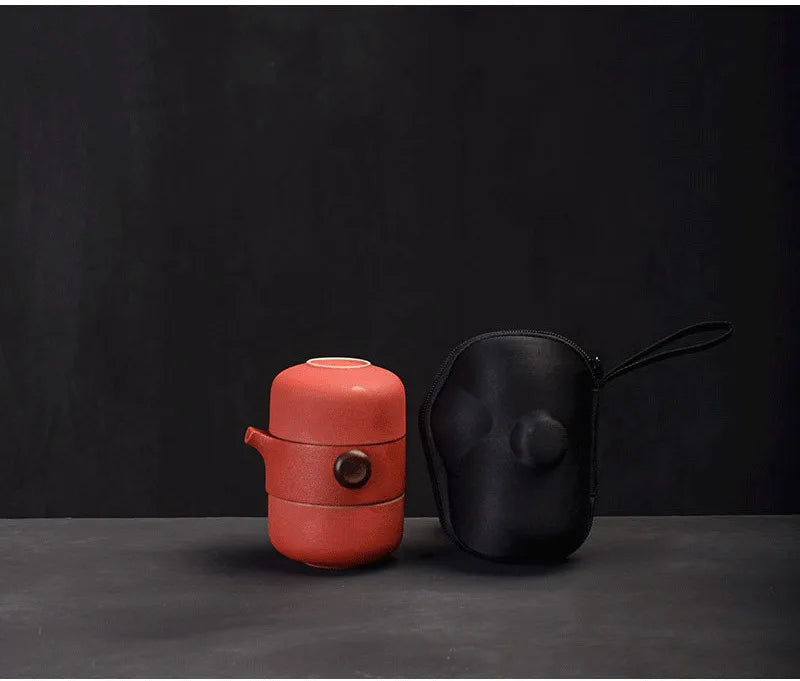 Japanese-Style Handmade Ceramic Teapot Set for Home & Travel