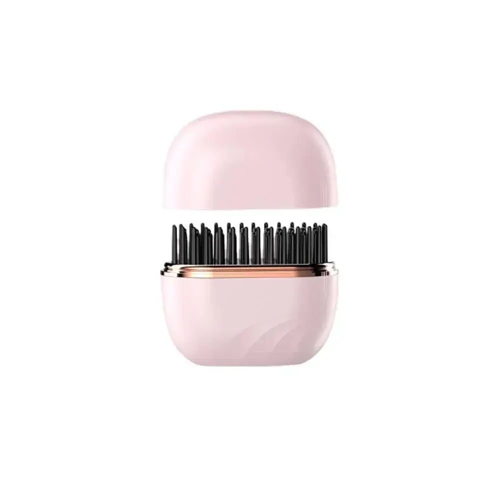 Mini Rechargeable Hair Straightener Brush | Portable & Lightweight